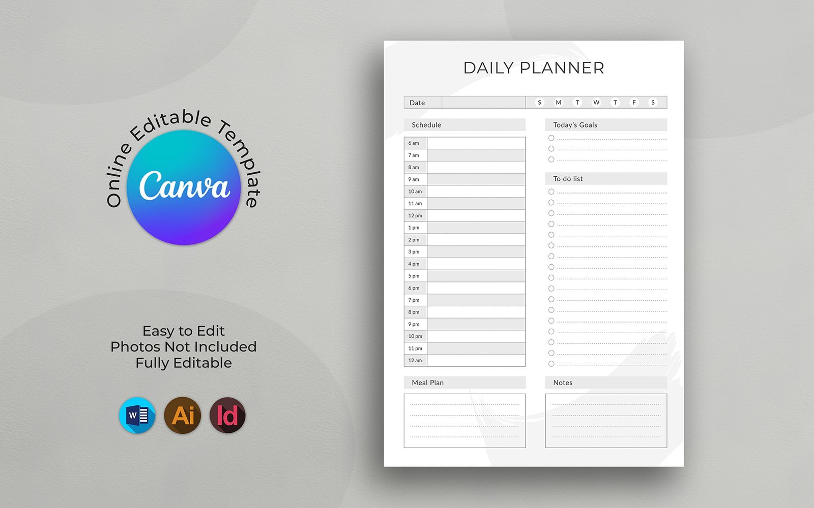 Template #346837 Planner Daily Webdesign Template - Logo template Preview