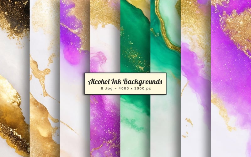 alcohol ink abstract art and painting for abstract marble texture background Background