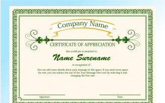 Appreciation Creative Old Paper Green Certificate Design