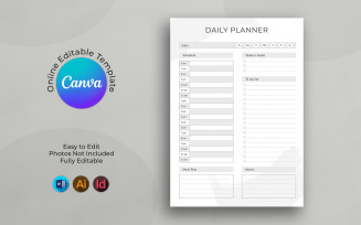 Daily, Weekly, Monthly Planner Template Canva