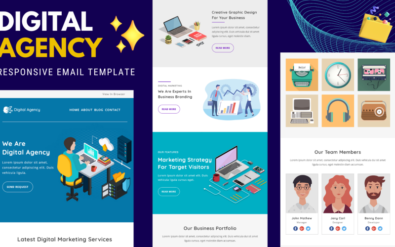 Digital Agency – Multipurpose Responsive Email Template Newsletter Template