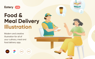 Eatery - Food and Meal Delivery Illustrations
