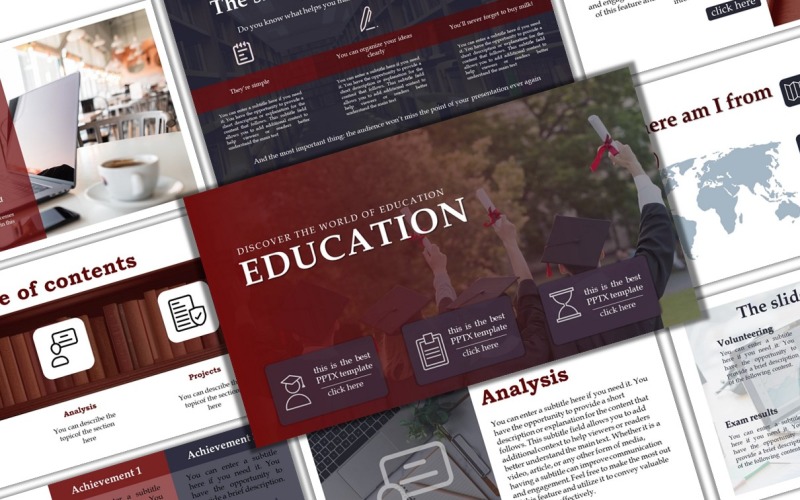 Educational presentation template PowerPoint Template