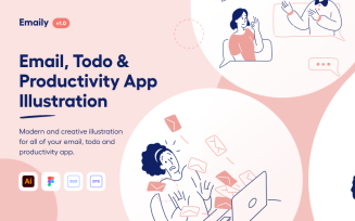 Emaily - Email, To-do-list, and Productivity Illustration Set