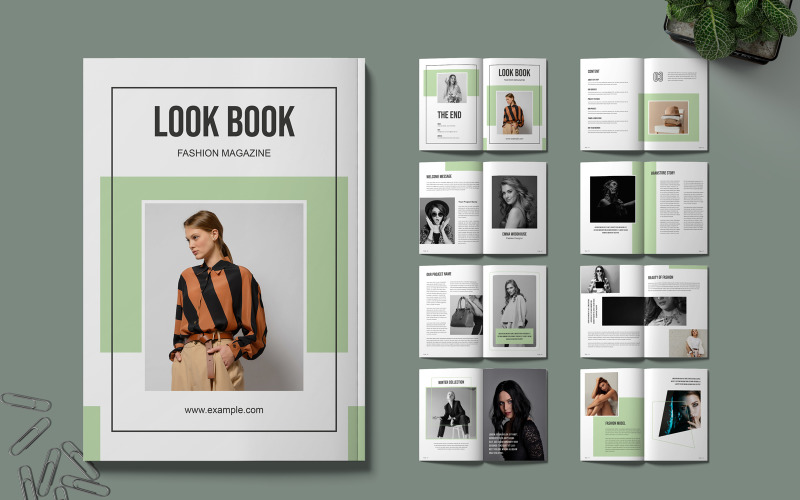 Fashion Lookbook Template Layout Magazine Template