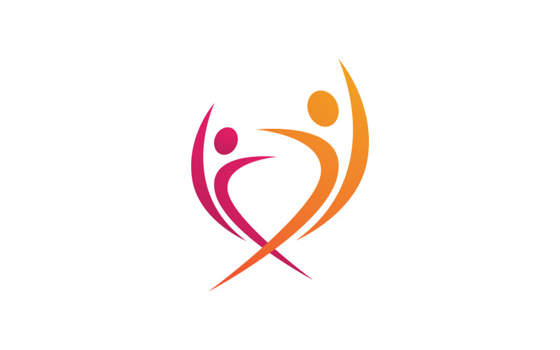 Health people human character success team group community logo v16 Logo Template