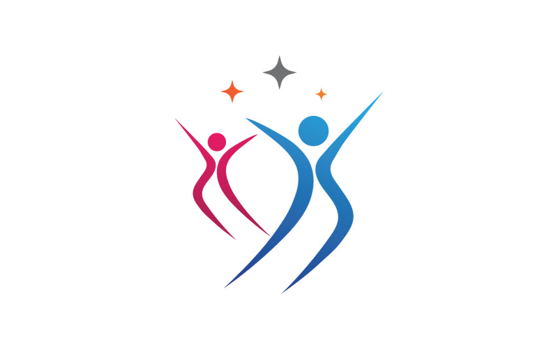 Health people human character success team group community logo v19 Logo Template
