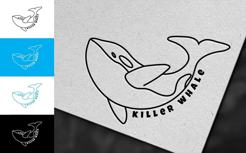 KIller Whale Logo Design - Brand Identity Logo Template