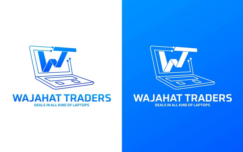 Laptop WT Logo Design - Brand Identity Logo Template