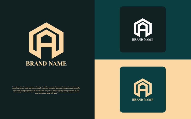 Polygon A Letter Logo Design - Brand Identity Logo Template