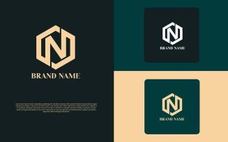Polygon N Letter Logo Design - Brand Identity