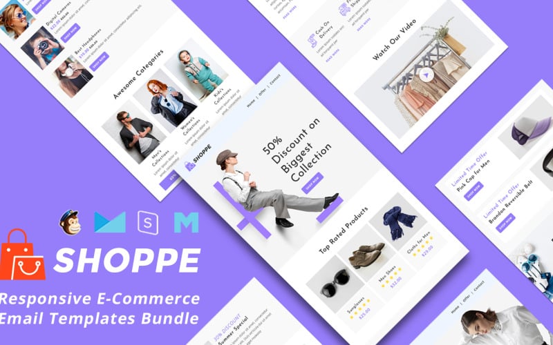Shoppe – Ecommerce Email Newsletters Bundle Newsletter Template