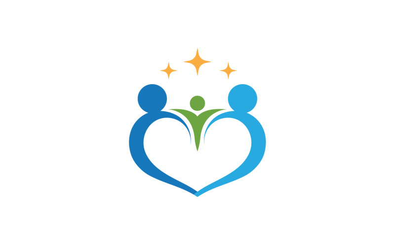 Health people human character success team group community logo v33 Logo Template