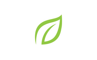 Leaf green ecology nature fresh logo vector v10