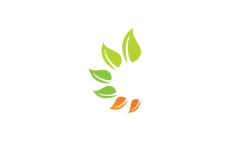 Leaf green ecology nature fresh logo vector v12