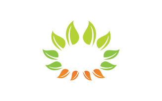 Leaf green ecology nature fresh logo vector v1