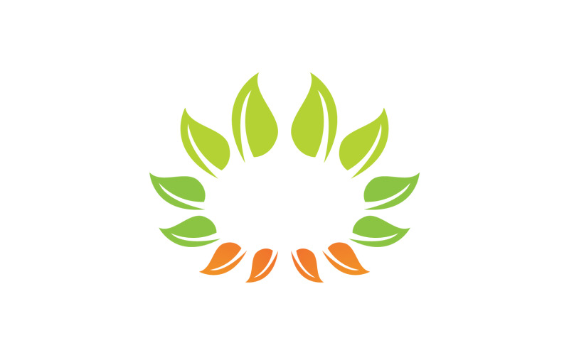 Leaf green ecology nature fresh logo vector v1 Logo Template