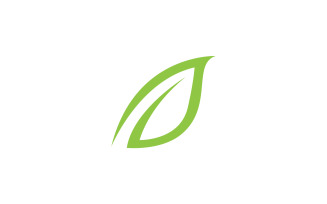 Leaf green ecology nature fresh logo vector v20