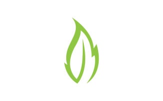 Leaf green ecology nature fresh logo vector v21