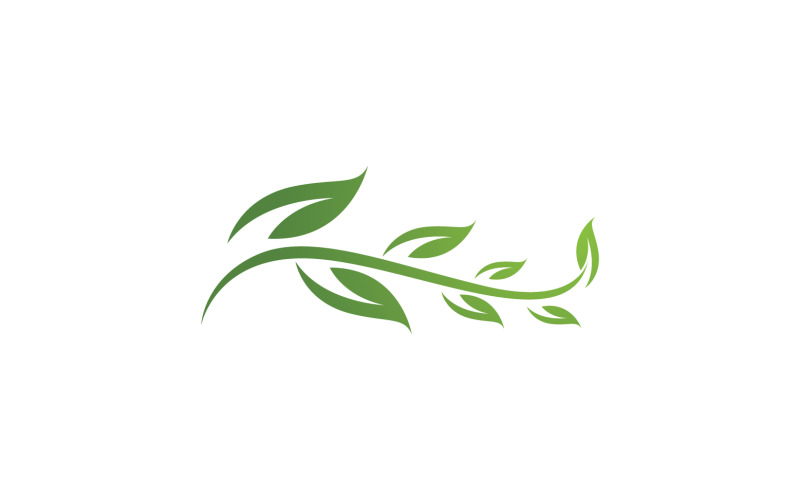 Leaf green ecology nature fresh logo vector v24 Logo Template