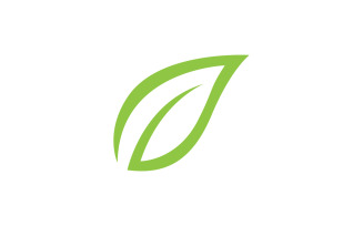 Leaf green ecology nature fresh logo vector v27