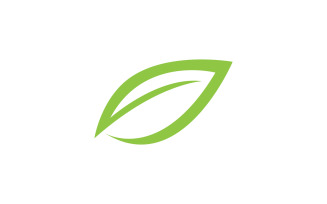 Leaf green ecology nature fresh logo vector v28