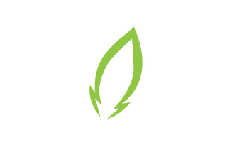 Leaf green ecology nature fresh logo vector v29