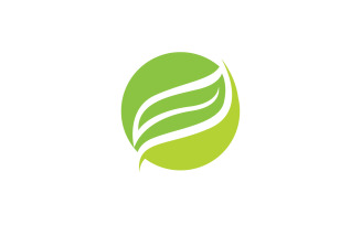 Leaf green ecology nature fresh logo vector v2