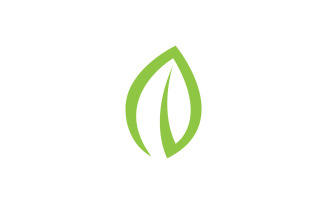 Leaf green ecology nature fresh logo vector v30