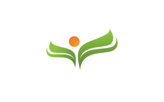 Leaf green ecology nature fresh logo vector v31