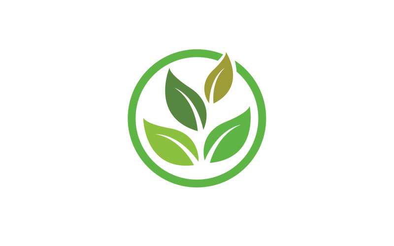 Leaf green ecology nature fresh logo vector v36 Logo Template
