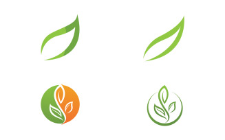 Leaf green ecology nature fresh logo vector v40