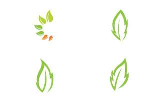Leaf green ecology nature fresh logo vector v44