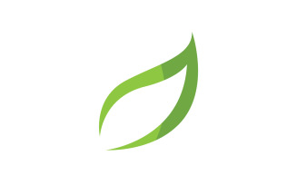 Leaf green ecology nature fresh logo vector v4
