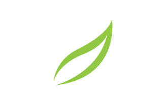 Leaf green ecology nature fresh logo vector v5