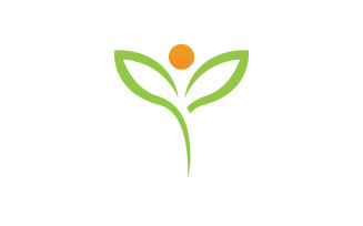 Leaf green ecology nature fresh logo vector v6