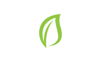 Leaf green ecology nature fresh logo vector v8