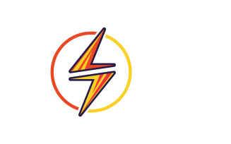 Thunderbolt logo flash lightning logo v10
