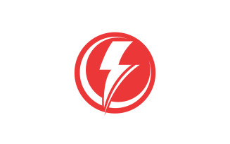 Thunderbolt logo flash lightning logo v21
