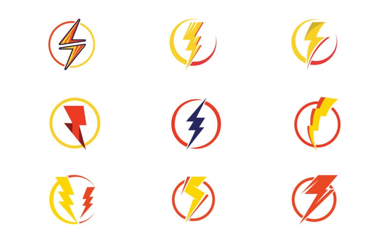 Thunderbolt logo flash lightning logo v29 Logo Template