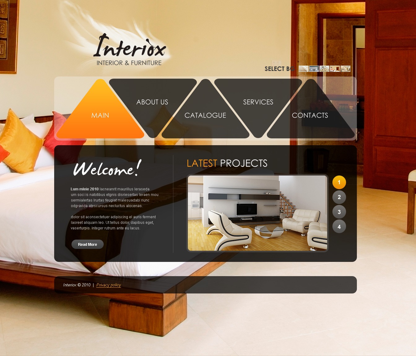 Interior & Furniture site Template 34740