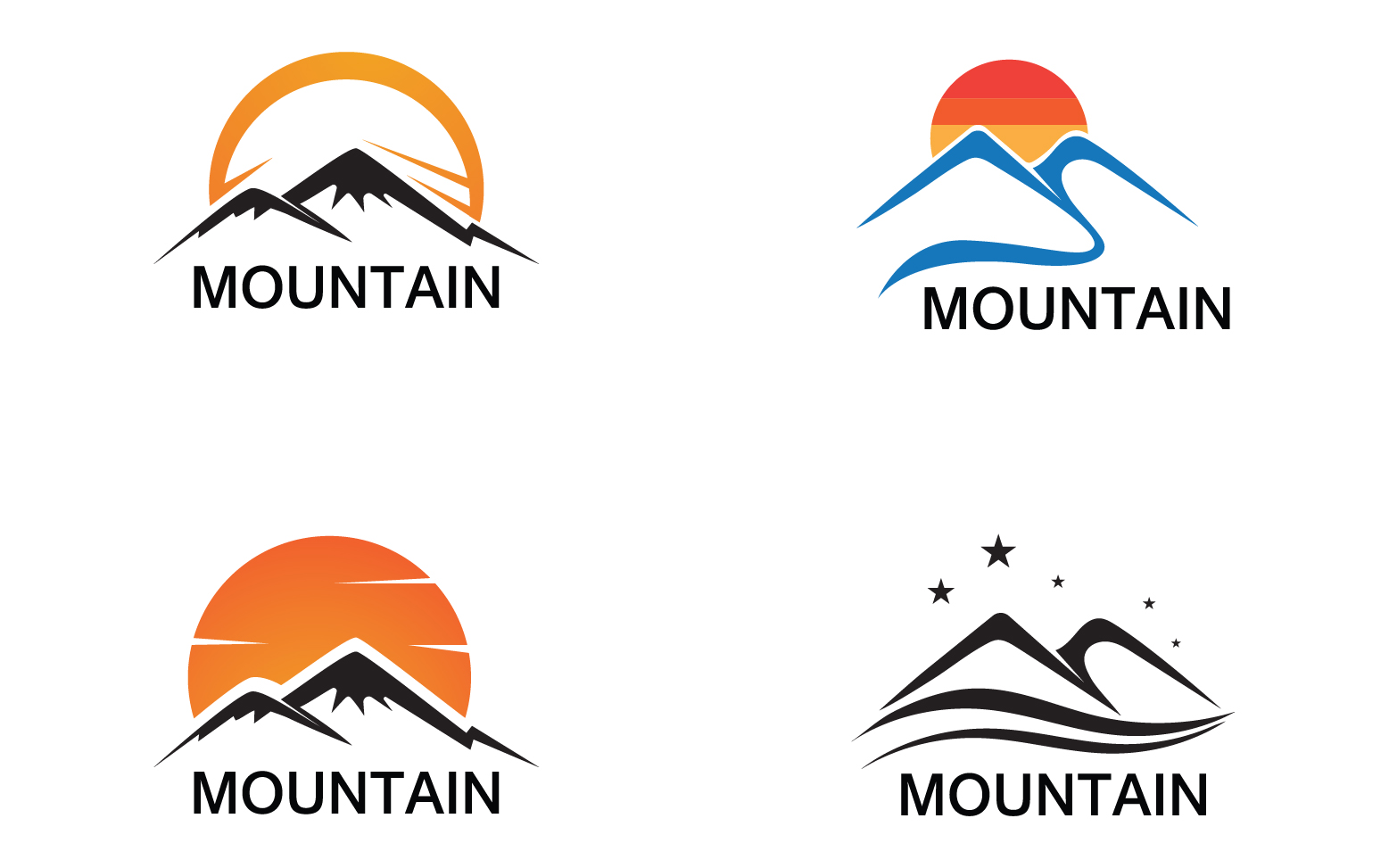 Kit Graphique #347095 Mountain Sun Divers Modles Web - Logo template Preview