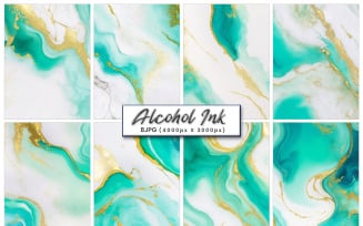 Abstract watercolor background, Pastel green alcohol ink background