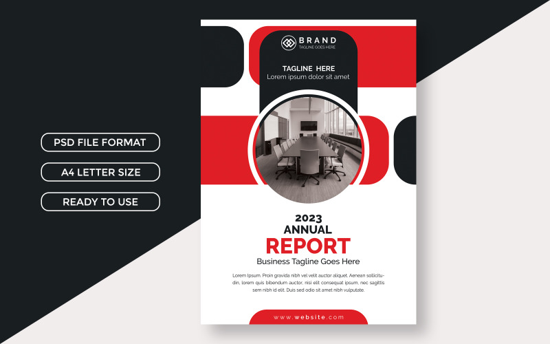 Business Annual Report Flyer Cover Template Psd Corporate Identity