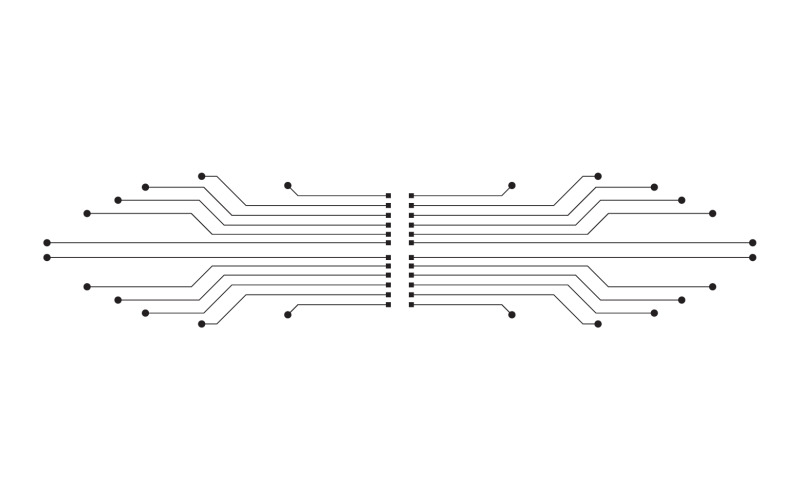 Circuit line board logo v18 Logo Template