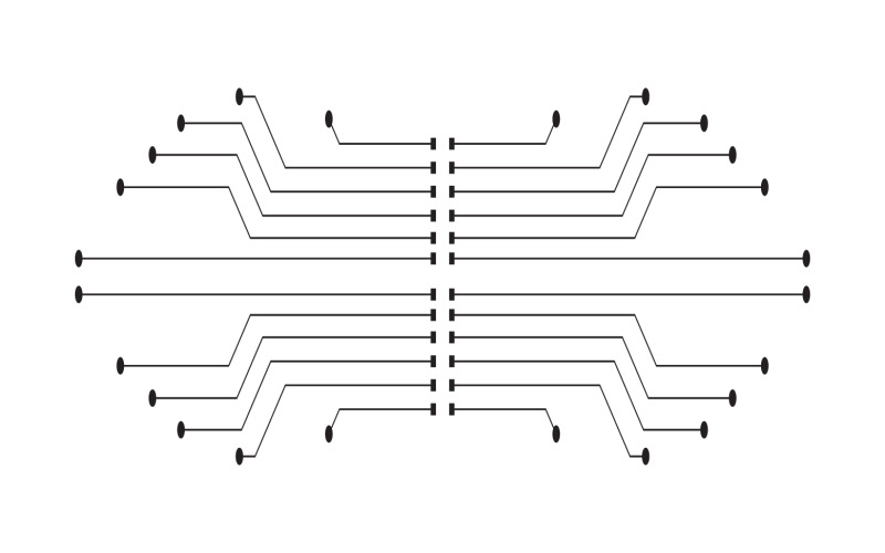 Circuit line board logo v1 Logo Template