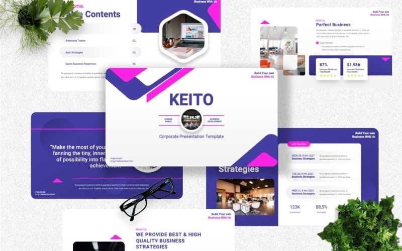 Keito - Corporate Googleslide Template Google Slide