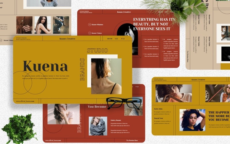 Kuane - Fashion Creative Powerpoint Template PowerPoint Template