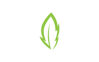 Leaf green ecology nature fresh logo vector v49