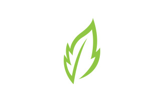 Leaf green ecology nature fresh logo vector v50